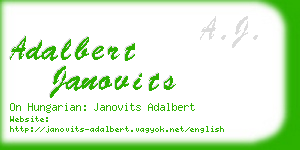 adalbert janovits business card